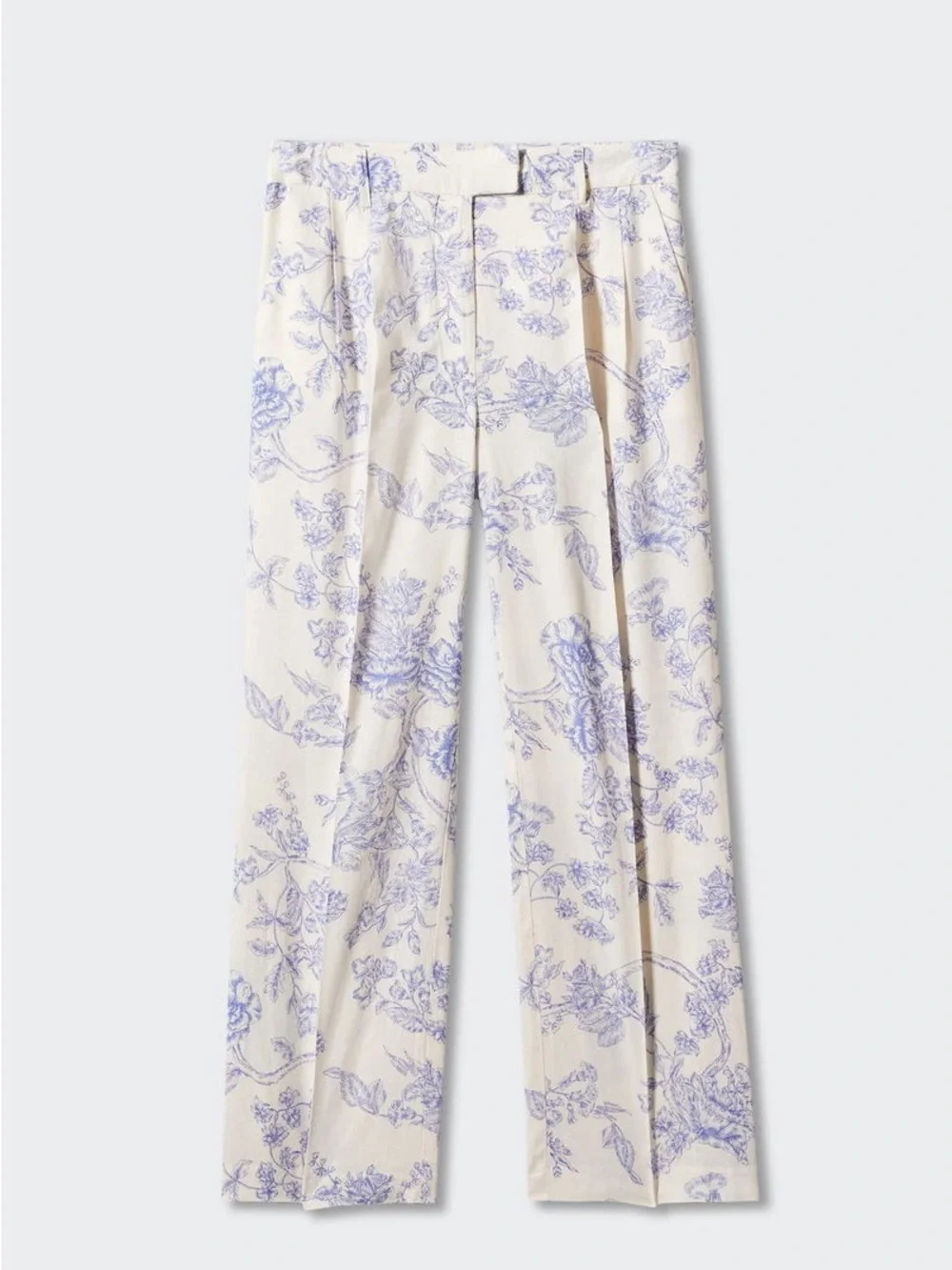 Mango Lombok Floral Print Wide Leg Trousers, 6